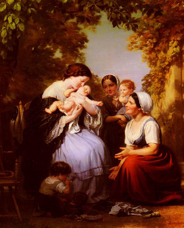 Fritz Zuber-Buhler Maternity Germany oil painting art